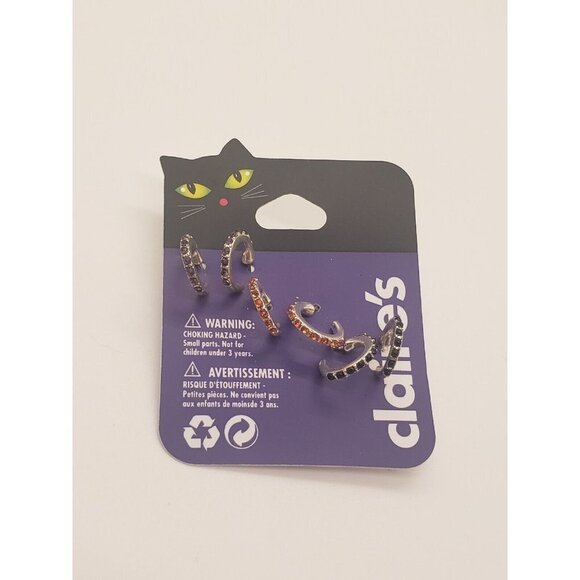 Claires Set Of 3 Mini Hoop Pierced Post Back Earrings - Picture 1 of 1